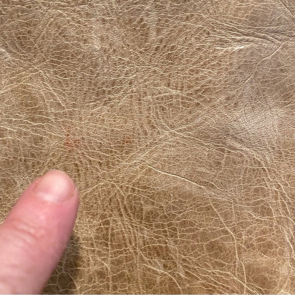 Frye Tan Shoulder Bag with Metallic Hardware and Stitched Panels - Picture 13 of 13